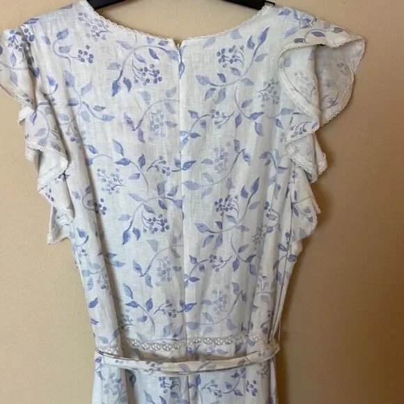 Reformation lili ruffle midi dress 20 - Picture 4 of 10